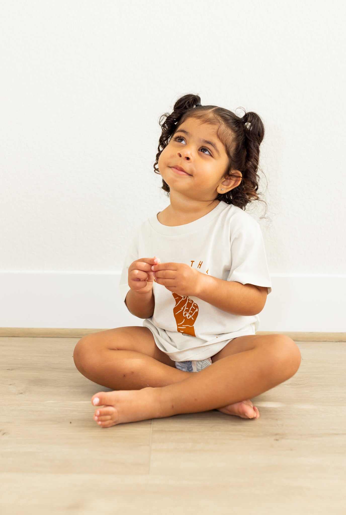 Good Vibes Graphic Tee, Matching Neutral Kids Clothes,