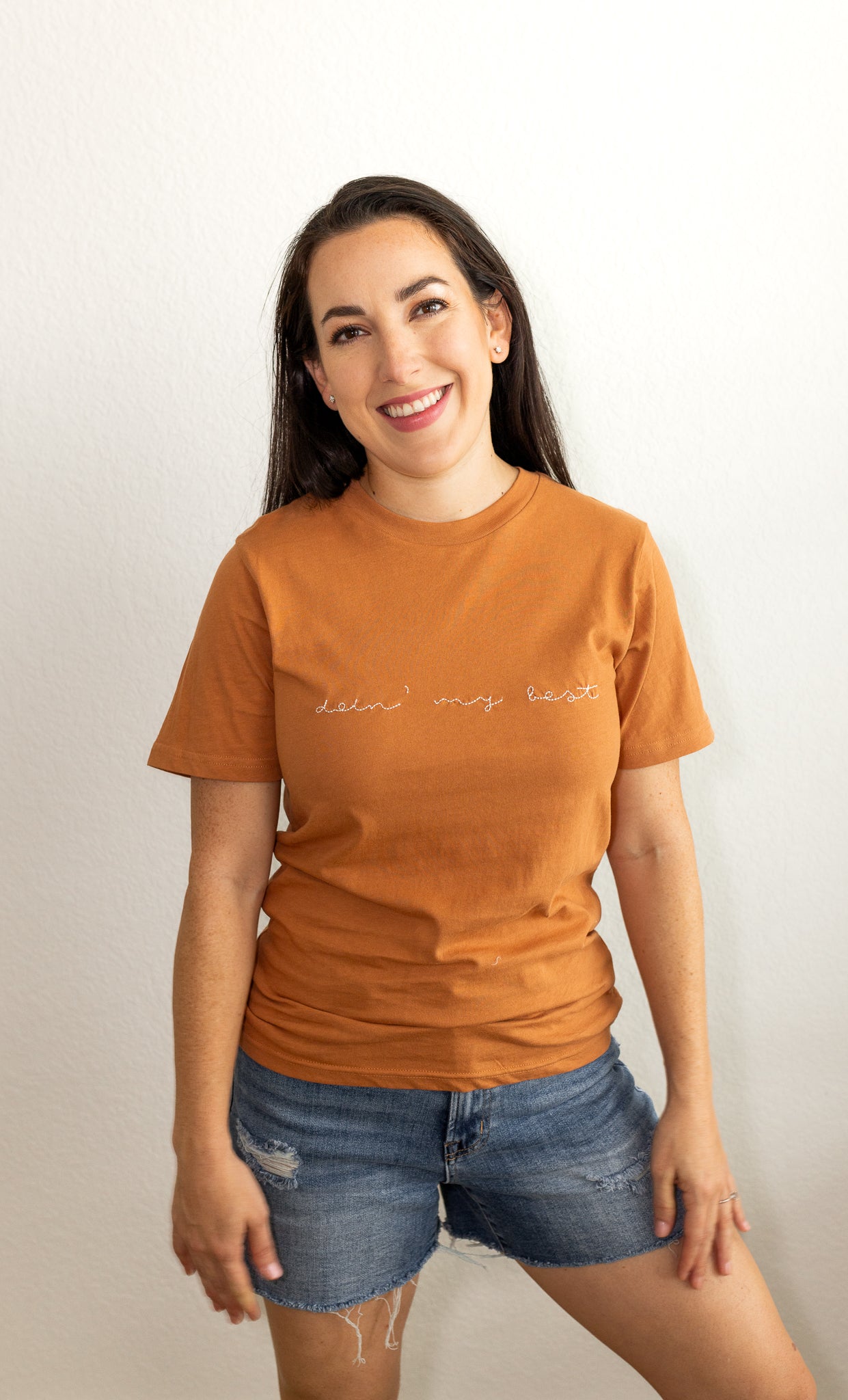 Doin' My Best, organic, embroidered, mom tee, women t-shirt