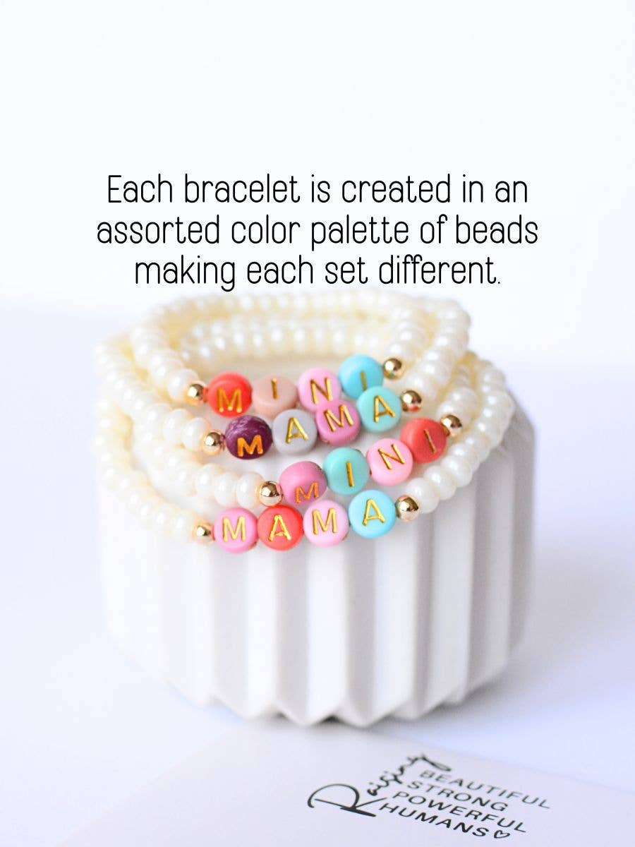 Inspirational Pearl Mama MINI matching Mom bracelet jewelry