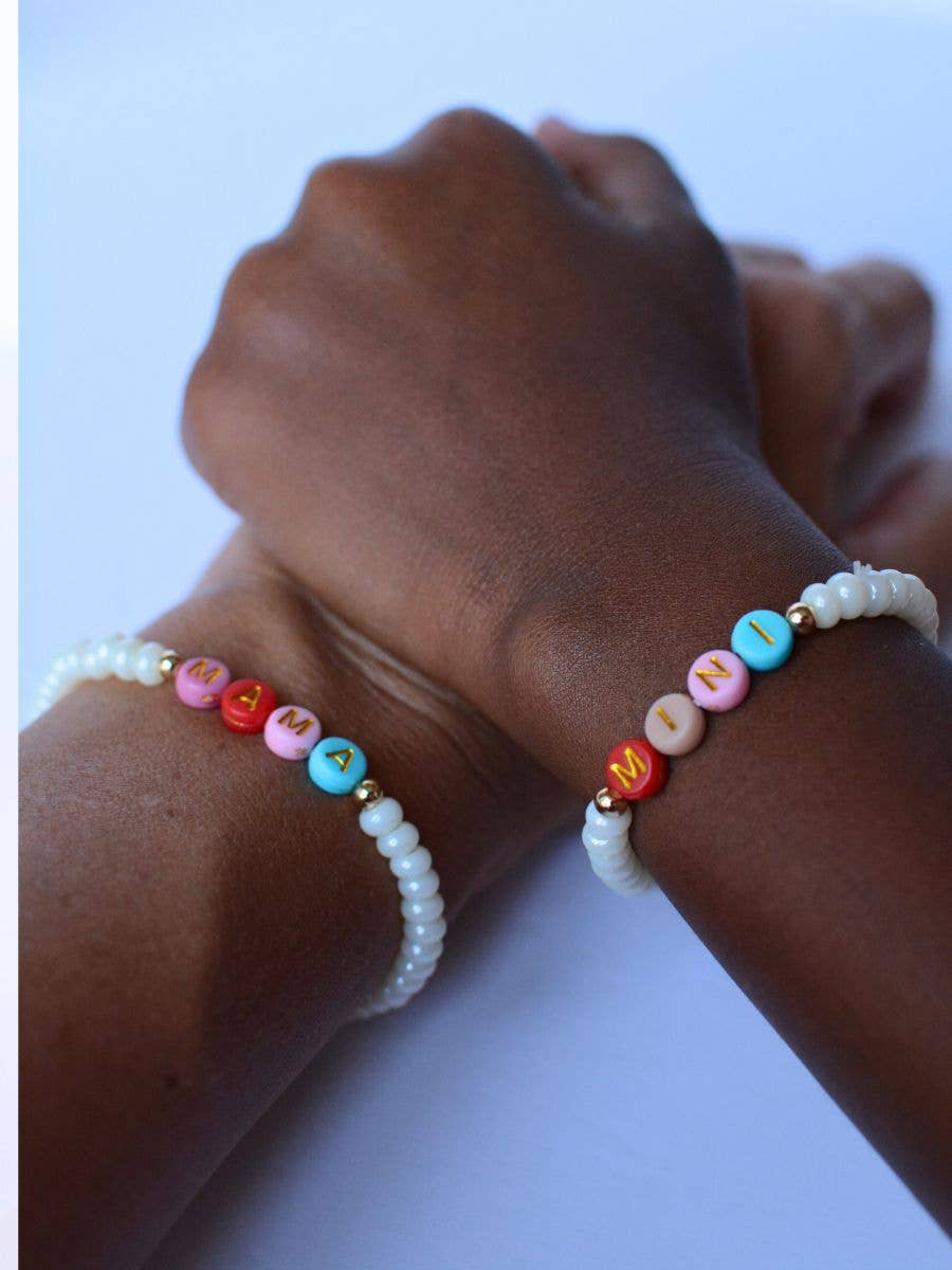 Inspirational Pearl Mama MINI matching Mom bracelet jewelry