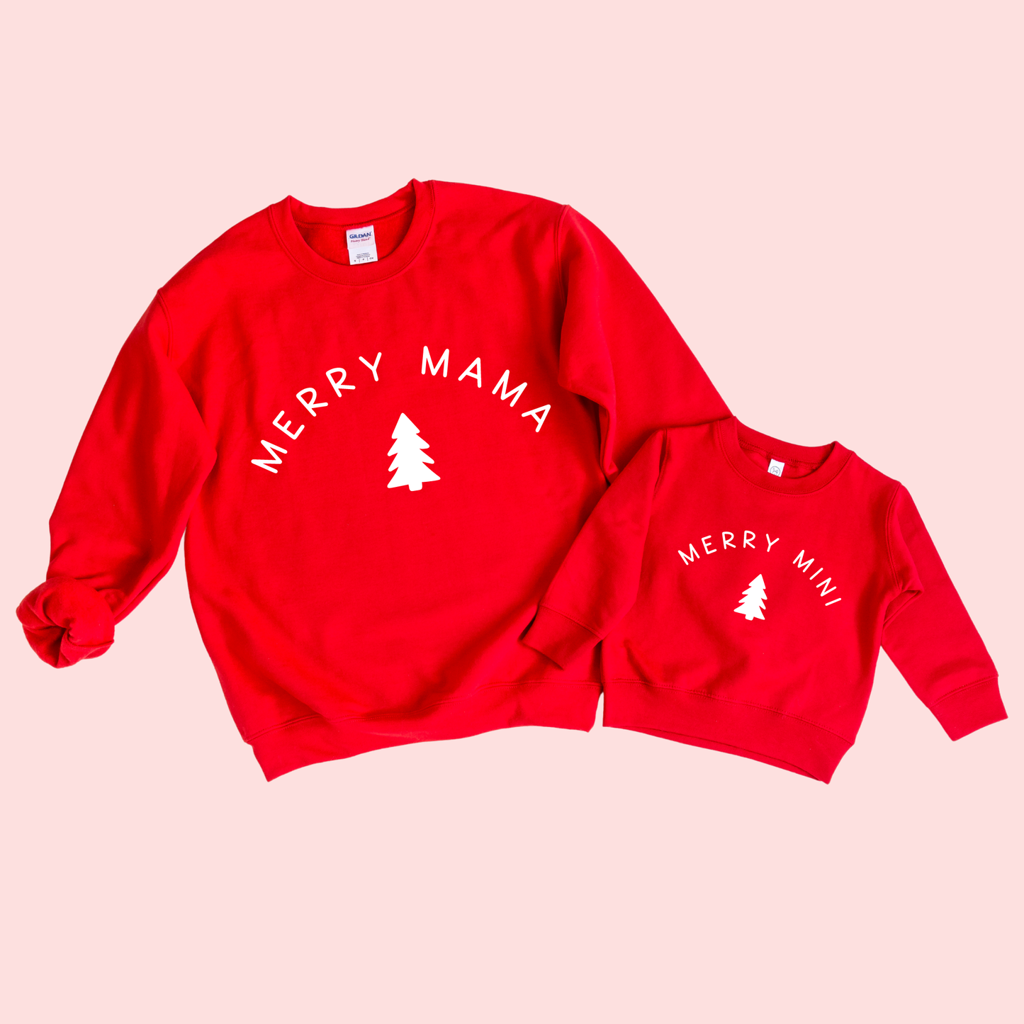 Merry Mama and Merry Mini Set Christmas Sweatshirt Set