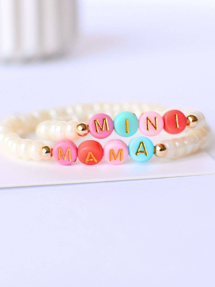 Inspirational Pearl Mama MINI matching Mom bracelet jewelry