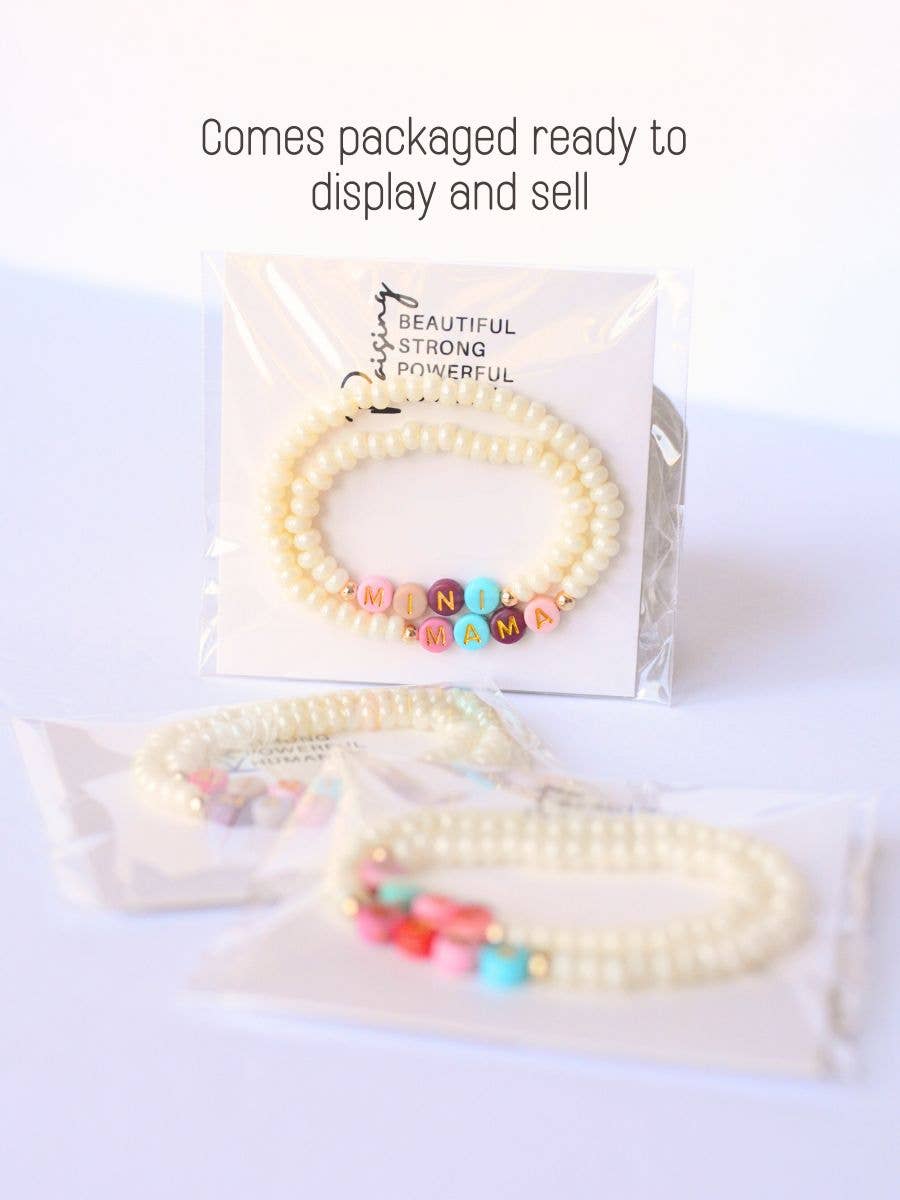 Inspirational Pearl Mama MINI matching Mom bracelet jewelry