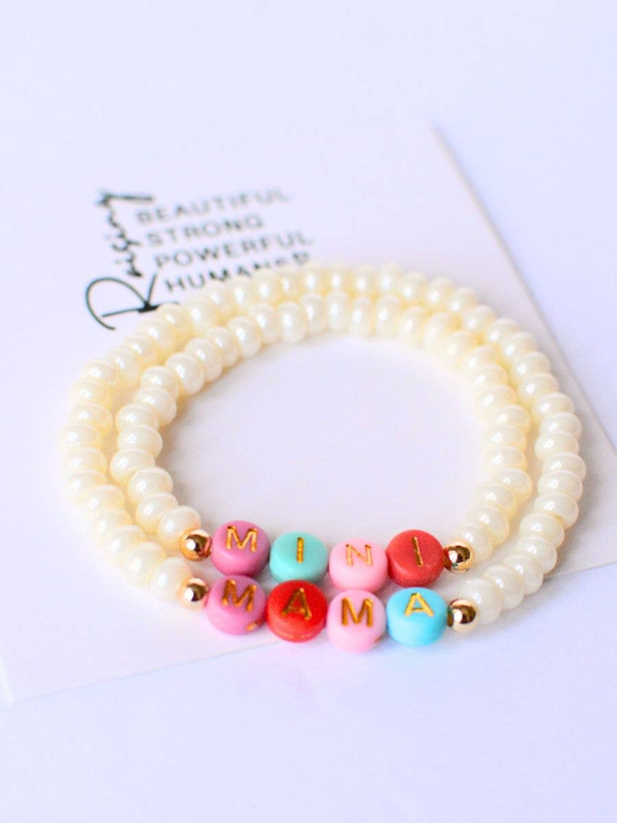 Inspirational Pearl Mama MINI matching Mom bracelet jewelry