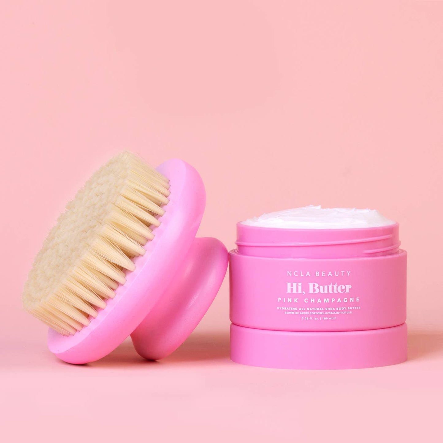 Buff & Butter Dry Brush + Body Butter Set - Pink Champagne